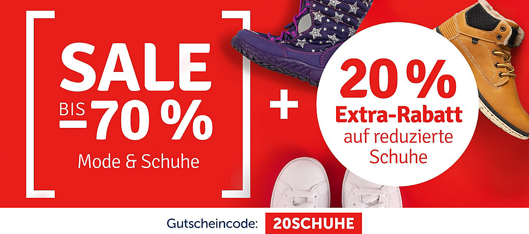 20% Extra-Rabatt auf Reduzierte Kinder Schuhe – YourDealz.de