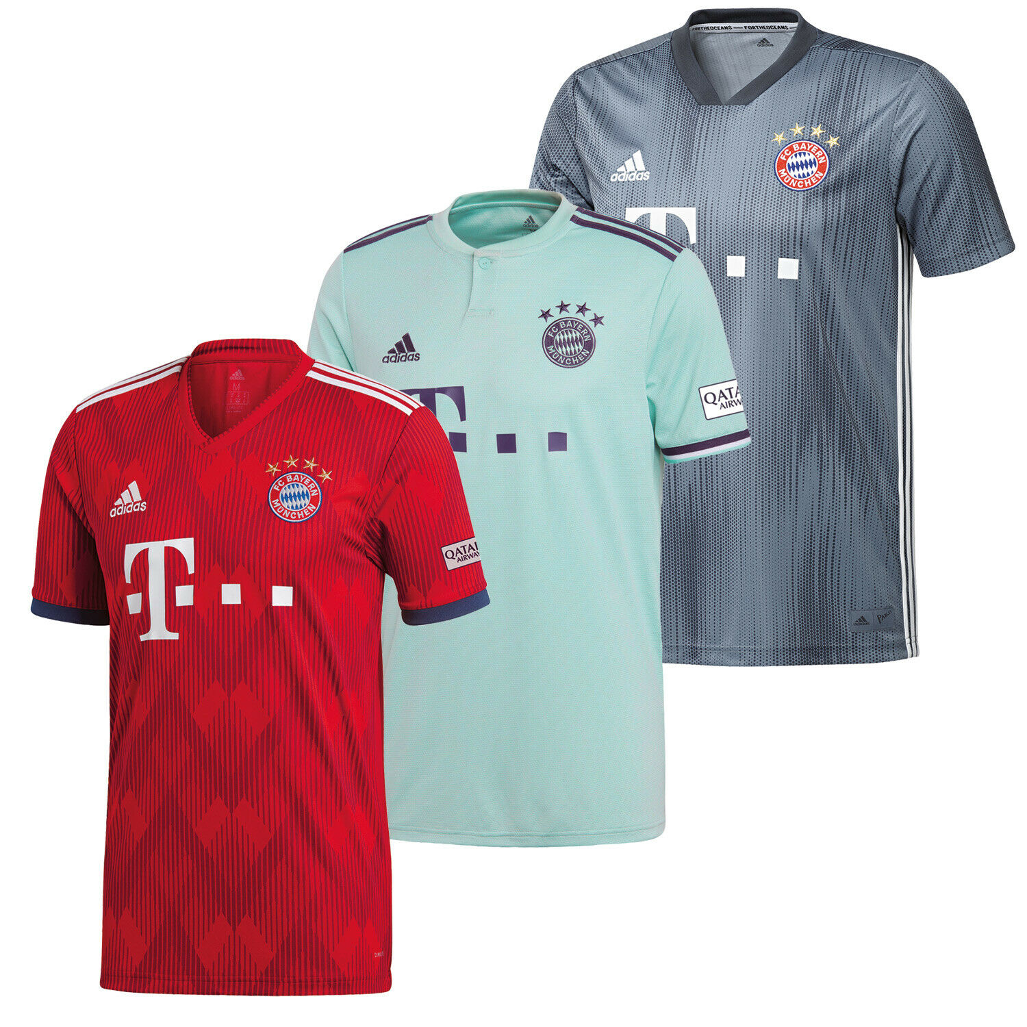 adidas FC Bayern München 2018/19 FCB Herren Heim, Auswärts ...