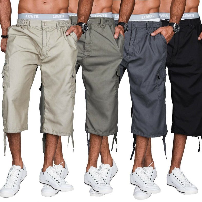 Herren Cargo Shorts Baumwolle - Kurze Hose Mit Vielen Taschen Für Sommer & Outdoor