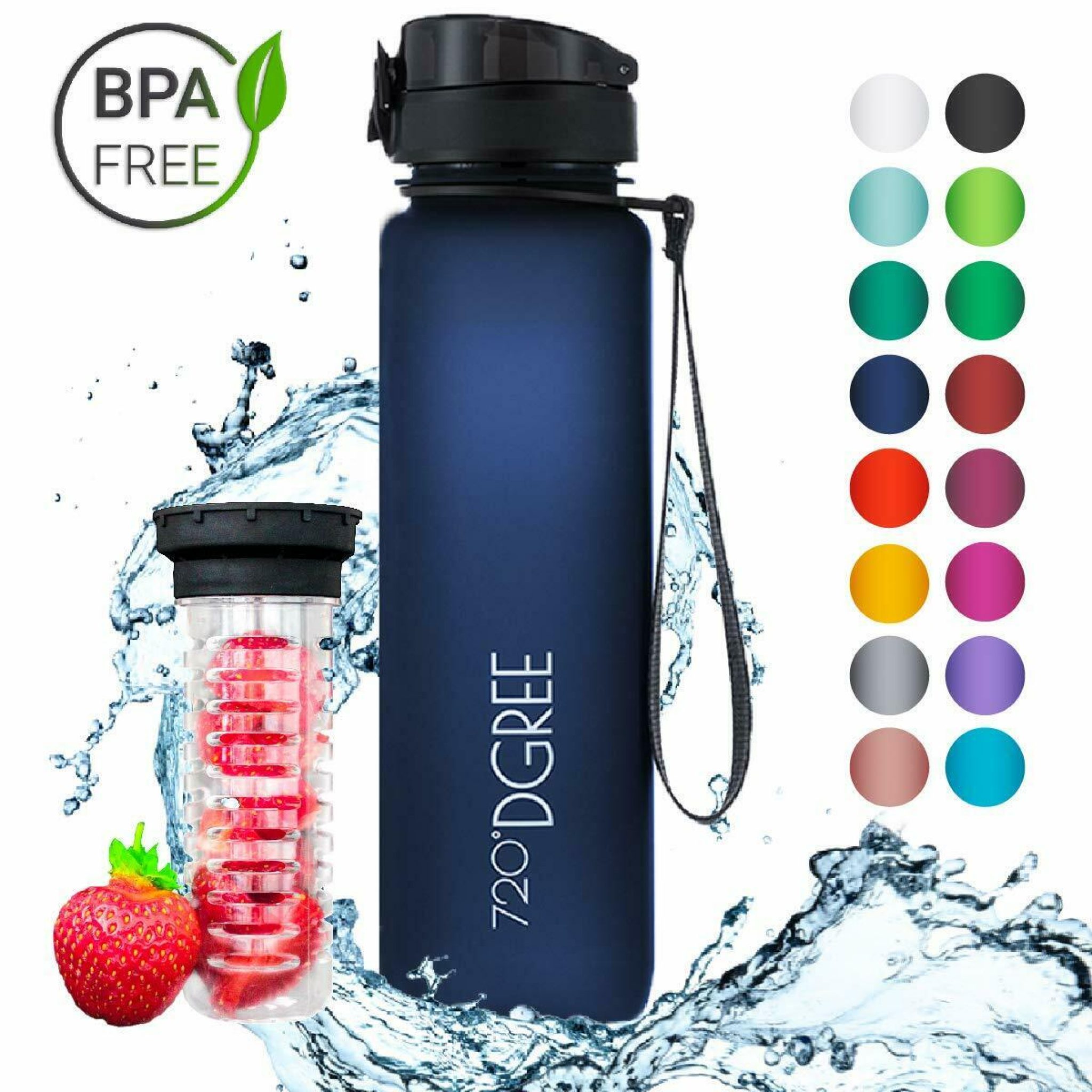 Sport-Trinkflasche 600 Ml – Mit Fruchteinsatz, BPA-frei Und Ideal Für Unterwegs