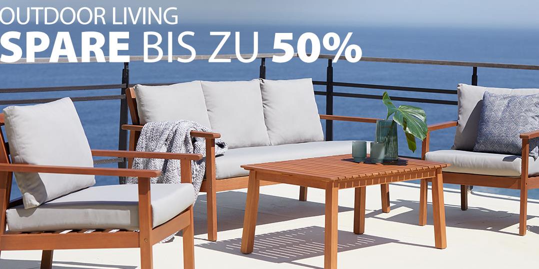 DÄNISCHES BETTENLAGER Outdoor Living spart bis zu 50