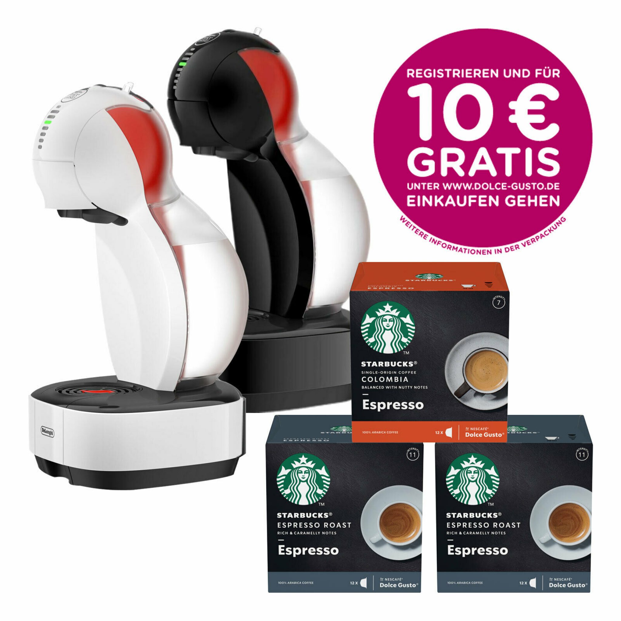 NESCAFÉ Dolce Gusto DeLonghi EDG 355 Colors Kaffeemaschine STARBUCKS