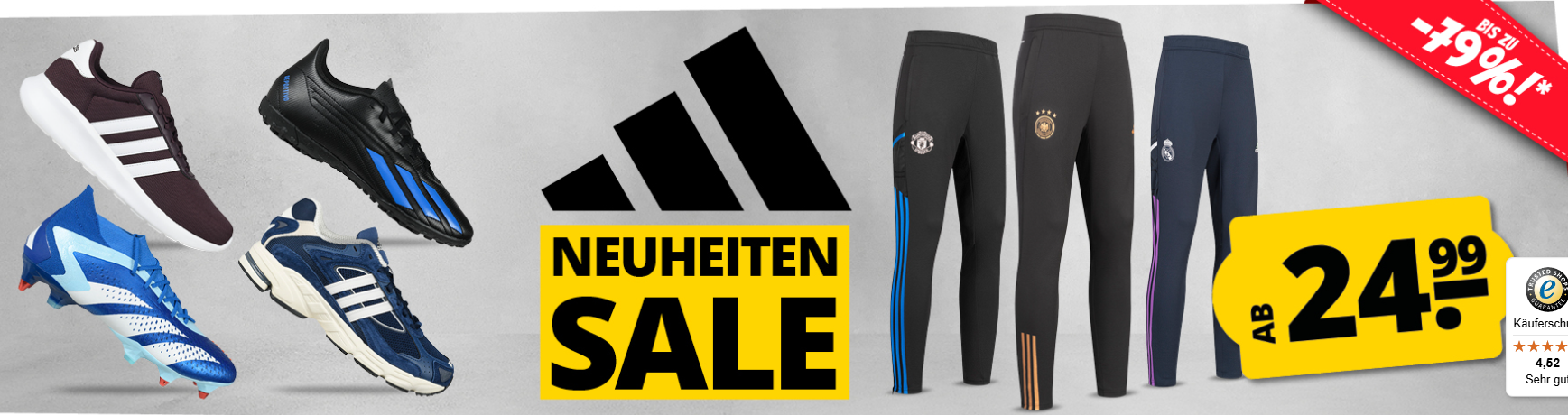 ADIDAS NEUHEITEN SALE bei SportSpar.de – bis 79% Rabatt!