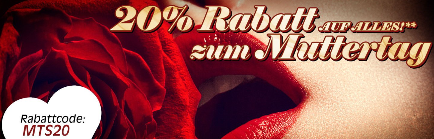 SinEros Erotikshop – Zum Muttertag – 20% Rabatt auf das gesamte Sortiment!