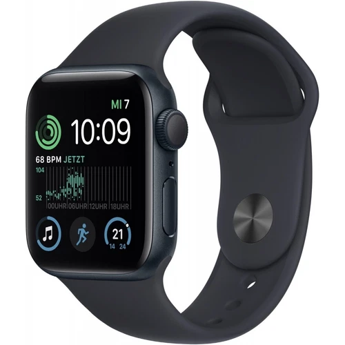 Apple Watch SE 2022 Sportarmband S/M 40 mm Aluminium GPS mitternacht/mitternacht für 199,90€ inkl. Versand!