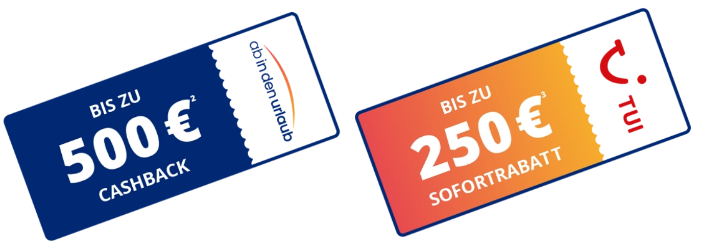 ab-in-den-urlaub.de – CASHBACK mit bis zu 500€ Rabatt + bis zu 250€ TUI Sofortrabatt!