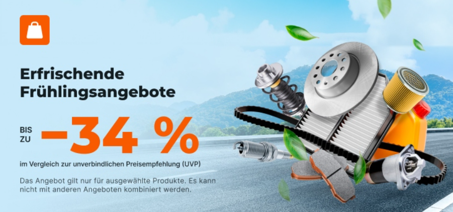 AUTODOC – Frühlingsangebote – bis 34% Rabatt auf ausgewählte Produkte!