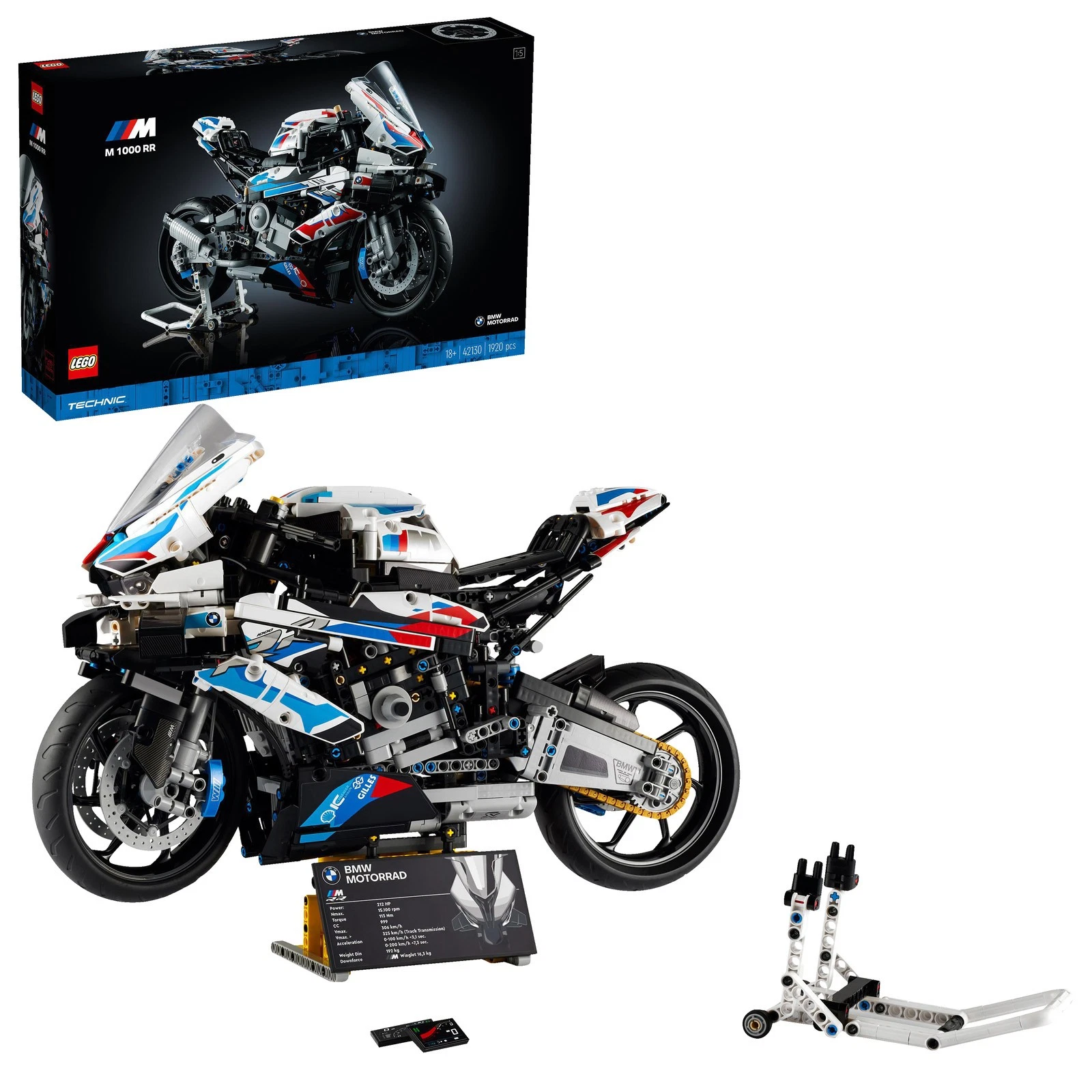 LEGO Technic 42130 BMW M 1000 RR Bausatz, Mehrfarbig für 173,69€ inkl. Versand!