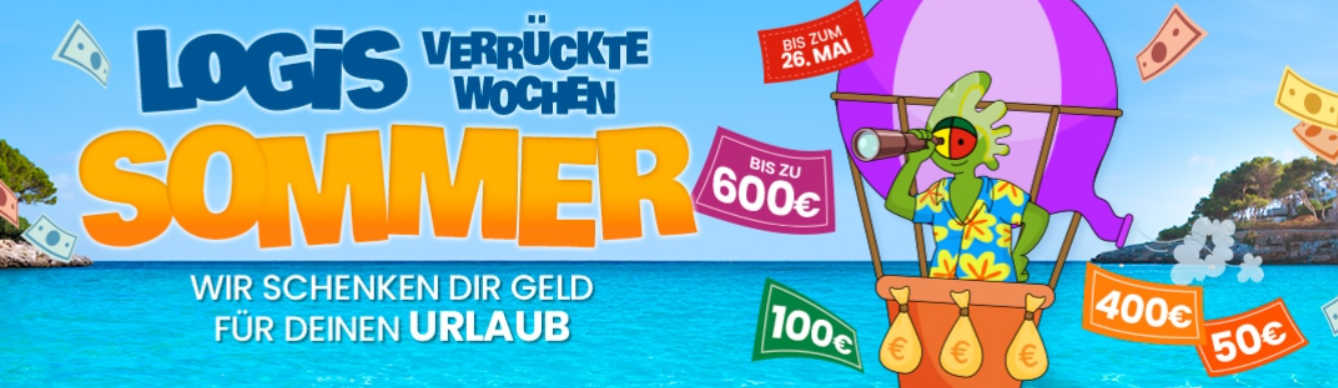 LOGITRAVEL – Sommerurlaub – bis zu 600€ Urlaubsgeld inkl. Reiseversicherung!