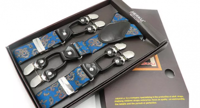 125cm Leder Hosenträger mit 6 verstellbaren Clip-Gurten für 14,64€