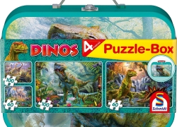 Amazon Prime – Schmidt-Spiele Dino Puzzle-Box im Metallkoffer für 7,79€