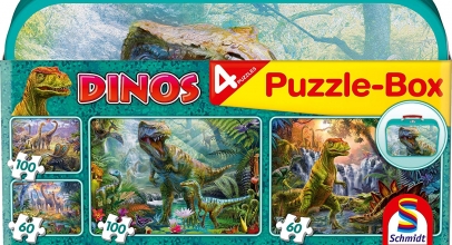 Amazon Prime – Schmidt-Spiele Dino Puzzle-Box im Metallkoffer für 7,79€