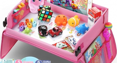 Kinder Reisetisch mit einem Zeichenbrett + 5 x Zeichenpapier + 6 Farbstifte für 16,19€