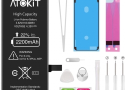 2200mAh Akku für iPhone 6 ​mit Werkzeug Set, Screen Adhesive, Klebestreifen ​für nur 9,49€ inkl. Versand (statt 18,99€)