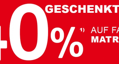 XXXLutz: 40% Rabatt auf fast alle Matratzen