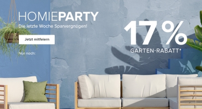 Home24: 17% Garten-Rabatt & 12% Rabatt auf Sofas
