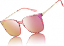 DUCO Sonnenbrille für Damen Polarisiert Sonnenbrille mit UV400 Schutz Vintage Klassisch Runder Metall Rahmen Leichtgewicht mit 58% Rabatt!