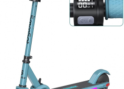 SmooSat E9 PRO Elektroroller für Kinder von 8-12 Jahren, mit buntem Regenbogenlicht, 8 Kilometer Reichweite, LED-Anzeige, Einstellbare Geschwindigkeit und Höhe, Faltbarer Elektroscooter mit 25% Rabatt inkl. Versand!