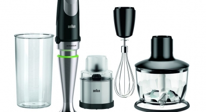 Braun Multiquick 9 MQ9038X Stabmixer (1.000 Watt) + Zubehör in Schwarz-Edelstahl für 79,90€