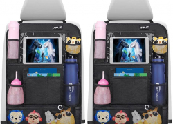 Ezilif 2 Stück Auto Rückenlehnenschutz – Organizer für Kinder, 600D Oxford Stoff, Wasserdicht, mit 12 Zoll iPad/Tablet-Tasche mit 50% Rabatt!