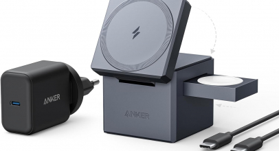 Anker 3-in-1 Cube mit MagSafe Ladestation, 15W Wireless iPhone Charger, Induktive Ladestation für Apple Watch und iPhone 15/14/13/12, AirPods Pro/3/2 (Inklusive 30W Ladegerät) für 99€ + Versandkostenfrei!