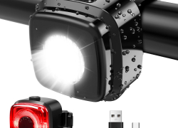 Antimi Fahrradleuchten-Set, StVZO-zugelassen Beleuchtungsset Led IPX5 Frontlicht + Rücklicht Fahrradlicht Set USB Typ C mit 58% Rabatt!