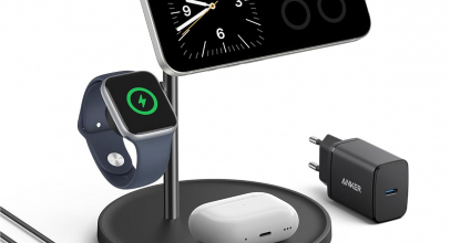 Anker MagGo 3-in-1 Kabellose Ladestation, 15W kabelloser Ladeständer, MagSafe-kompatibel, Qi2-zertifiziert, für iPhone 15/14/13 Serie, AirPods Pro, Apple Watch Ultra (Mit USB-C Netzteil und Kabel) mit 20% Rabatt inkl. Versand!