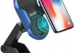ZIGLINT: Kabelloses Auto Ladegerät (10W / 7.5W / 5W, Schnellladefunktion) für 14,99€