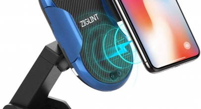 ZIGLINT: Kabelloses Auto Ladegerät (10W / 7.5W / 5W, Schnellladefunktion) für 14,99€