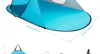 MOVTOTOP Strandmuschel (für 2-3 Personen) Pop Up Extra Leicht für 19,99€