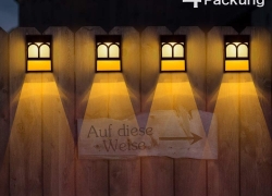 4x Solar LED-Zaunleuchten für 14,84€