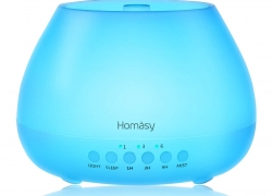 Homasy Aroma Diffuser 500ml mit 8 Farben LED für 16,99€