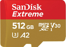 SanDisk Extreme microSDXC UHS-I Speicherkarte 512 GB + Adapter (Für Smartphones, Actionkameras und Drohnen, A2, C10, V30, U3, 190 MB/s Übertragung, RescuePRO Deluxe) mit 68% Rabatt inkl. Versand!