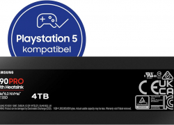 Samsung 990 PRO Heatsink NVMe M.2 SSD mit Kühlkörper, 4 TB, PCIe 4.0, 7.450 MB/s Lesen, 6.900 MB/s Schreiben, Interne SSD mit RGB für PC-/Konsolen-Gaming und Videobearbeitung, MZ-V9P4T0CW mit 21% Rabatt inkl. Versand!
