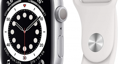 Apple Watch Series 6 Aluminium Silber GPS, 44mm Smartwatch Fitnesstracker für 369,90€ inkl. Versand!