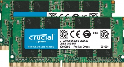 Crucial 32GB (16GB x2) Speicher Kit (DDR4, 2666 MT/s, PC4-21300, SODIMM, 260-Pin) für 87,99€