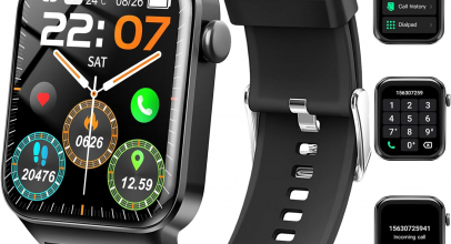 RUIMEN Damen Herren Smartwatch mit Telefonfunktion, HD-Touch Screen Fitnessuhr mit SpO2-Überwachung, Pulsuhr, Schlafmonitor, Schrittzähler, Multi Trainingsmodi für Android iOS mit 52% Rabatt inkl. Versand!