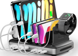 Alxum 120W USB C Multi Ladestation für mehrere Geräte, 6 Ports USB Ladestation mit Typ-C PD 20W & PD 60W, PD 20V/3A – Tablet, Telefone, Ipad, Kindle, MacBook und mehr mit 20% Rabatt inkl. Versand!