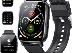 Smartwatch Herren/Damen, 1,85″ Zoll Voll Touchscreen Smart Watch mit Telefonfunktion, 112+Sportmodi, IP68 Wasserdicht Fitnessuhr mit Herzfrequenzmonitor Schlafmonitor Schrittzähler für Android iOS mit 77% Rabatt!