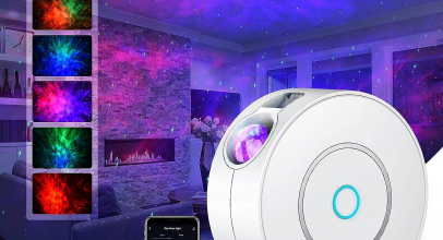 LED WIFI Sternenhimmel Projektor, SUPPOU Smart Nachtlicht 3D Galaxy Sternenprojektor mit RG Dimmung / Stimmenkontrolle / WiFi Verbindung mit 50% Rabatt!