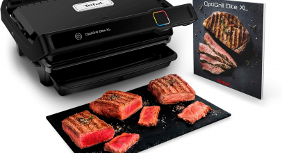Tefal OptiGrill Elite XL Kontaktgrill, 16 Programme, Digitales Display mit Garstufenanzeige, Abnehmbare XL-Platten, Elektrogrill, Schwarz mit 30% Rabatt inkl. Versand!