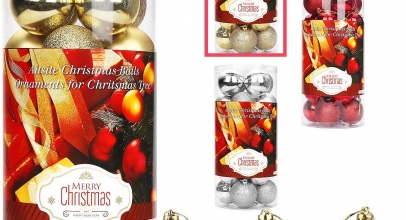 Aitsite 24er Pack Weihnachtskugeln (6cm) für 5,69€