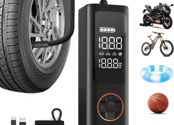 QiCYCLE 7800mAh Tragbarer Elektrische Fahrradpumpe Akku Kompressor 150PSI 5-Modi  mit AutoOff und USB-Powerbank mit 44% Rabatt inkl. Versand!
