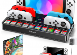 Switch TV Docking Station mit Joycon Ladestation, Switch OLED TV Dock Station mit 4K HDMI TV Netzteil, Ersatz Switch Dock mit Schnittstelle/Switch Controller Ladestation & 10 Spiele Aufbewahrung mit 24% Rabatt!