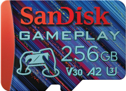 SanDisk GamePlay microSD Karte für Mobile Gaming/Handheld-Konsolen 256 GB (Lesegeschwindigkeiten bis zu 190 MB/s, A2, V30, U3) mit 14% Rabatt!