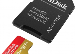 SanDisk Extreme microSDXC 400GB (160MB/s A2 C10 V30 UHS-I U3) + SD Adapter für 72,90€