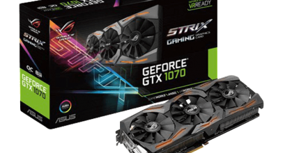 ASUS GeForce® GTX 1070 ROG Strix 8GB Gaming (NVIDIA, Grafikkarte) für 349€