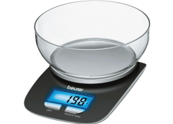 BEURER 704.15 KS 25, Küchenwaage, 3 kg in Schwarz für 12,99€