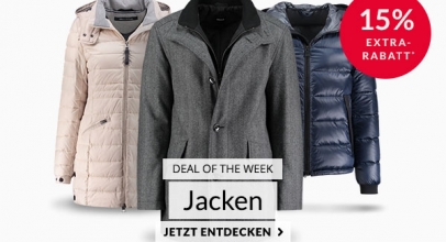 Engelhorn: 15% Extra-Rabatt auf Jacken