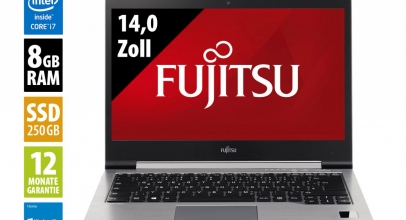 Fujitsu LifeBook U745 – 14,0 Zoll (Core i7-5600U @ 2,6 GHz – 8GB RAM – 250GB SSD – WSXGA (1600×900) – Webcam – Win10Home) für 379€